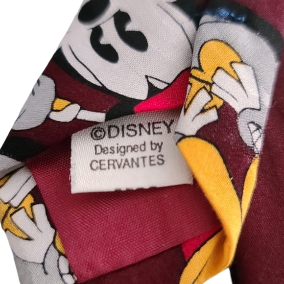 Vintage Cervantes Disney Mickey Mouse Silk Suit Tie Golfing Golfer Golf - Picture 7 of 12